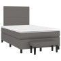 Box spring bed with gray synthetic leather mattress 120x200 cm by vidaXL, Beds and slatted bases - Ref: Foro24-3137537, Price...