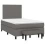 Box spring bed with gray synthetic leather mattress 120x200 cm by vidaXL, Beds and slatted bases - Ref: Foro24-3137537, Price...