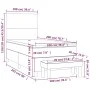 Box spring bed with gray synthetic leather mattress 100x200 cm by vidaXL, Beds and slatted bases - Ref: Foro24-3137531, Price...
