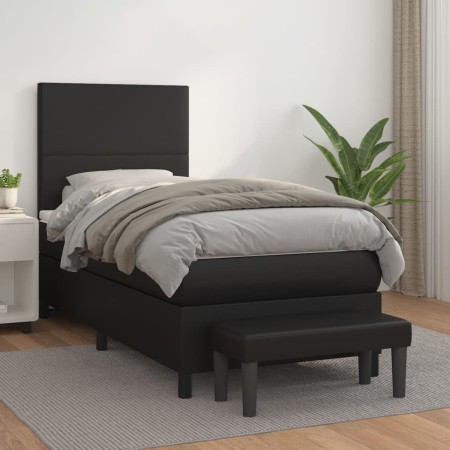 Boxspringbett mit schwarzer Kunstledermatratze 80x200 cm von vidaXL, Betten und Lattenroste - Ref: Foro24-3137509, Preis: 323...