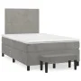Box spring bed with light gray velvet mattress 120x200 cm by vidaXL, Beds and slatted bases - Ref: Foro24-3137713, Price: 426...