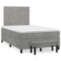 Boxspringbett mit hellgrauer Samtmatratze 120x200 cm von vidaXL, Betten und Lattenroste - Ref: Foro24-3137713, Preis: 439,41 ...