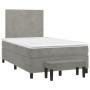 Boxspringbett mit hellgrauer Samtmatratze 120x200 cm von vidaXL, Betten und Lattenroste - Ref: Foro24-3137713, Preis: 439,41 ...