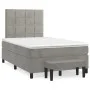 Box spring bed with light gray velvet mattress 120x200 cm by vidaXL, Beds and slatted bases - Ref: Foro24-3137833, Price: 434...
