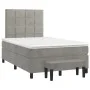 Box spring bed with light gray velvet mattress 120x200 cm by vidaXL, Beds and slatted bases - Ref: Foro24-3137833, Price: 434...