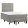 Boxspringbett mit hellgrauer Samtmatratze 120x200 cm von vidaXL, Betten und Lattenroste - Ref: Foro24-3137833, Preis: 450,37 ...