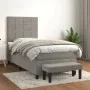 Box spring bed with light gray velvet mattress 100x200 cm by vidaXL, Beds and slatted bases - Ref: Foro24-3137827, Price: 338...