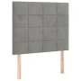 Box spring bed with light gray velvet mattress 100x200 cm by vidaXL, Beds and slatted bases - Ref: Foro24-3137827, Price: 338...