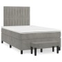 Box spring bed with light gray velvet mattress 120x200 cm by vidaXL, Beds and slatted bases - Ref: Foro24-3137953, Price: 466...