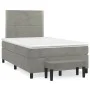 Box spring bed with light gray velvet mattress 120x200 cm by vidaXL, Beds and slatted bases - Ref: Foro24-3137773, Price: 422...