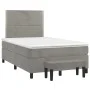 Box spring bed with light gray velvet mattress 120x200 cm by vidaXL, Beds and slatted bases - Ref: Foro24-3137773, Price: 422...