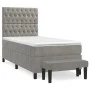 Box spring bed with light gray velvet mattress 80x200 cm by vidaXL, Beds and slatted bases - Ref: Foro24-3137989, Price: 355,...