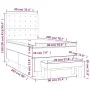 Box spring bed with light gray velvet mattress 90x190 cm by vidaXL, Beds and slatted bases - Ref: Foro24-3138061, Price: 335,...