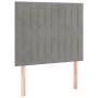 Cama box spring con colchón terciopelo gris claro 90x190 cm de vidaXL, Camas y somieres - Ref: Foro24-3137935, Precio: 339,01...