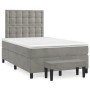 Box spring bed with light gray velvet mattress 120x200 cm by vidaXL, Beds and slatted bases - Ref: Foro24-3138073, Price: 461...