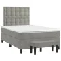 Box spring bed with light gray velvet mattress 120x200 cm by vidaXL, Beds and slatted bases - Ref: Foro24-3138073, Price: 444...