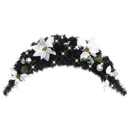 Arco de Navidad con luces LED negro 90 cm PVC de vidaXL, Luces de Navidad - Ref: Foro24-320981, Precio: 21,86 €, Descuento: %