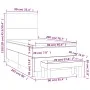 Box spring bed with dark gray velvet mattress 90x200 cm by vidaXL, Beds and slatted bases - Ref: Foro24-3137702, Price: 337,1...