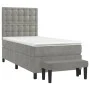 Box spring bed with light gray velvet mattress 80x200 cm by vidaXL, Beds and slatted bases - Ref: Foro24-3138049, Price: 350,...