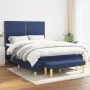 Box spring bed with blue fabric mattress 140x200 cm by vidaXL, Beds and slatted bases - Ref: Foro24-3137083, Price: 508,67 €,...