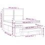 Box spring bed with blue fabric mattress 140x200 cm by vidaXL, Beds and slatted bases - Ref: Foro24-3137083, Price: 508,67 €,...