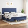 Boxspringbett mit blauer Stoffmatratze 200x200 cm von vidaXL, Betten und Lattenroste - Ref: Foro24-3137187, Preis: 752,41 €, ...