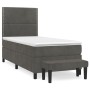 Boxspringbett mit dunkelgrauer Samtmatratze 100x200 cm von vidaXL, Betten und Lattenroste - Ref: Foro24-3137768, Preis: 365,7...