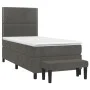 Box spring bed with dark gray velvet mattress 100x200 cm by vidaXL, Beds and slatted bases - Ref: Foro24-3137768, Price: 347,...