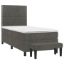 Boxspringbett mit dunkelgrauer Samtmatratze 100x200 cm von vidaXL, Betten und Lattenroste - Ref: Foro24-3137768, Preis: 365,7...