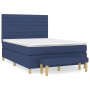 Box spring bed with blue fabric mattress 140x200 cm by vidaXL, Beds and slatted bases - Ref: Foro24-3137243, Price: 552,56 €,...