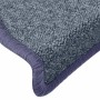Felpudos para escaleras 15 uds 65x24x4 cm Gris oscuro y azul