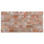 Paneles de pared 3D diseño de ladrillo 10 uds EPS rojo