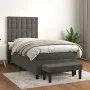 Box spring bed with dark gray velvet mattress 100x200 cm by vidaXL, Beds and slatted bases - Ref: Foro24-3138068, Price: 347,...