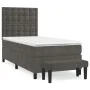 Box spring bed with dark gray velvet mattress 100x200 cm by vidaXL, Beds and slatted bases - Ref: Foro24-3138068, Price: 347,...