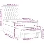 Boxspringbett mit dunkelgrauer Samtmatratze 90x200 cm von vidaXL, Betten und Lattenroste - Ref: Foro24-3138002, Preis: 348,10...