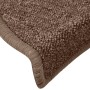 Felpudos para escaleras 15 unidades 65x24x4 cm Marrón