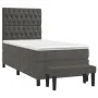 Cama box spring con colchón terciopelo gris oscuro 100x200 cm de vidaXL, Camas y somieres - Ref: Foro24-3138008, Precio: 366,...
