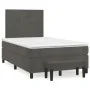 Boxspringbett mit dunkelgrauer Samtmatratze 120x200 cm von vidaXL, Betten und Lattenroste - Ref: Foro24-3137714, Preis: 412,7...