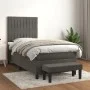 Box spring bed with dark gray velvet mattress 90x190 cm by vidaXL, Beds and slatted bases - Ref: Foro24-3137936, Price: 332,5...
