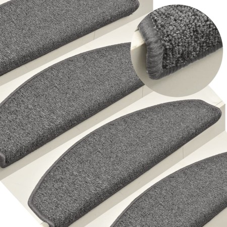 Felpudos para escaleras 15 unidades 65x24x4 cm Gris oscuro