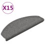 Felpudos para escaleras 15 unidades 65x24x4 cm Gris oscuro