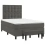 Cama box spring con colchón terciopelo gris oscuro 120x200 cm de vidaXL, Camas y somieres - Ref: Foro24-3138074, Precio: 422,...