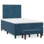 Boxspringbett mit dunkelblauer Samtmatratze 120x200 cm von vidaXL, Betten und Lattenroste - Ref: Foro24-3137717, Preis: 442,2...