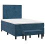Box spring bed with dark blue velvet mattress 120x200 cm by vidaXL, Beds and slatted bases - Ref: Foro24-3137717, Price: 445,...