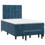 Cama box spring con colchón terciopelo azul oscuro 120x200 cm de vidaXL, Camas y somieres - Ref: Foro24-3138077, Precio: 475,...
