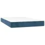 Cama box spring con colchón terciopelo azul oscuro 120x200 cm de vidaXL, Camas y somieres - Ref: Foro24-3138077, Precio: 475,...