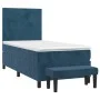 Box spring bed with dark blue velvet mattress 80x200 cm by vidaXL, Beds and slatted bases - Ref: Foro24-3137693, Price: 337,3...
