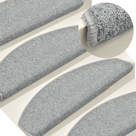 Felpudos para escaleras 15 unidades 65x24x4 cm Gris Claro