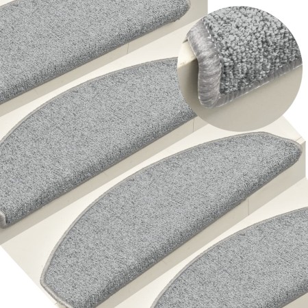 Felpudos para escaleras 15 unidades 65x24x4 cm Gris Claro