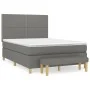 Box spring bed with dark gray fabric mattress 140x190 cm by vidaXL, Beds and slatted bases - Ref: Foro24-3137070, Price: 521,...
